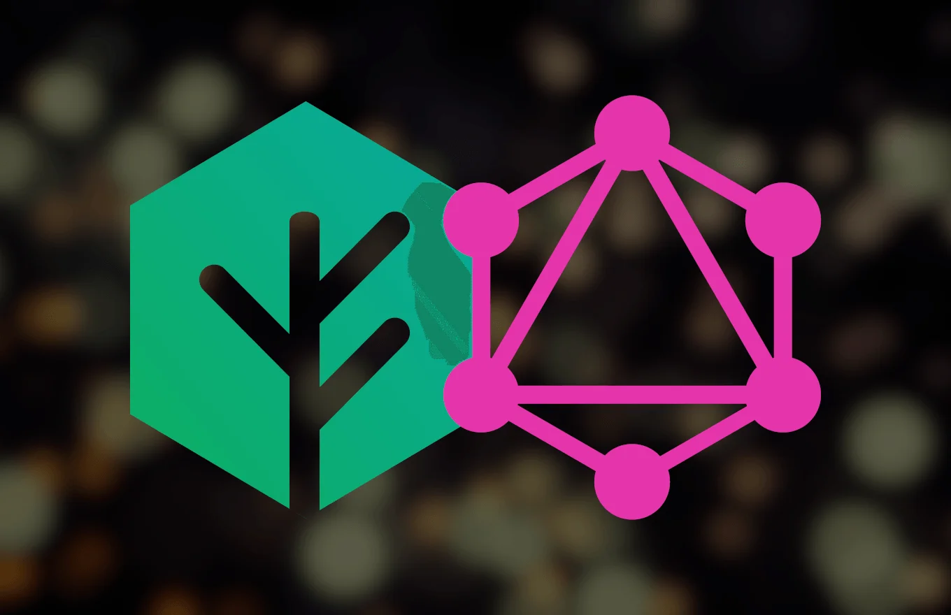 Green tree icon next to magenta geometric figure.